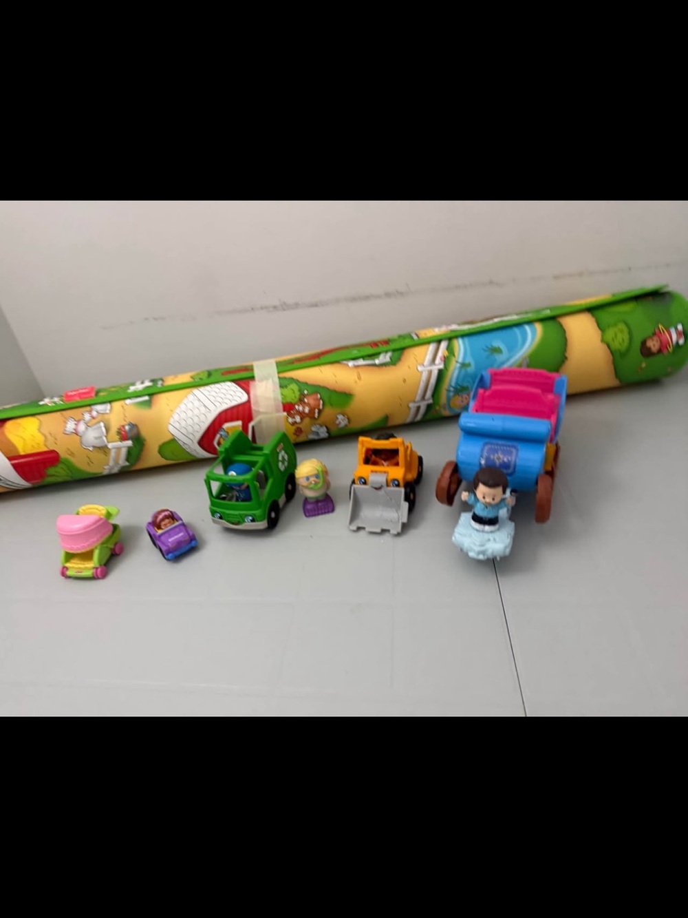 Fisher-Price Little People Mat and random Vehicle & Figure Play Set